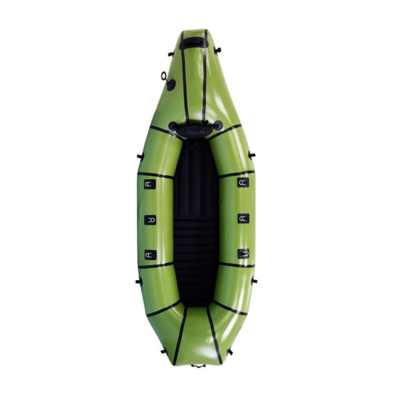 Superleichtes Schlauchboot-Packraft mit Spritzdecke